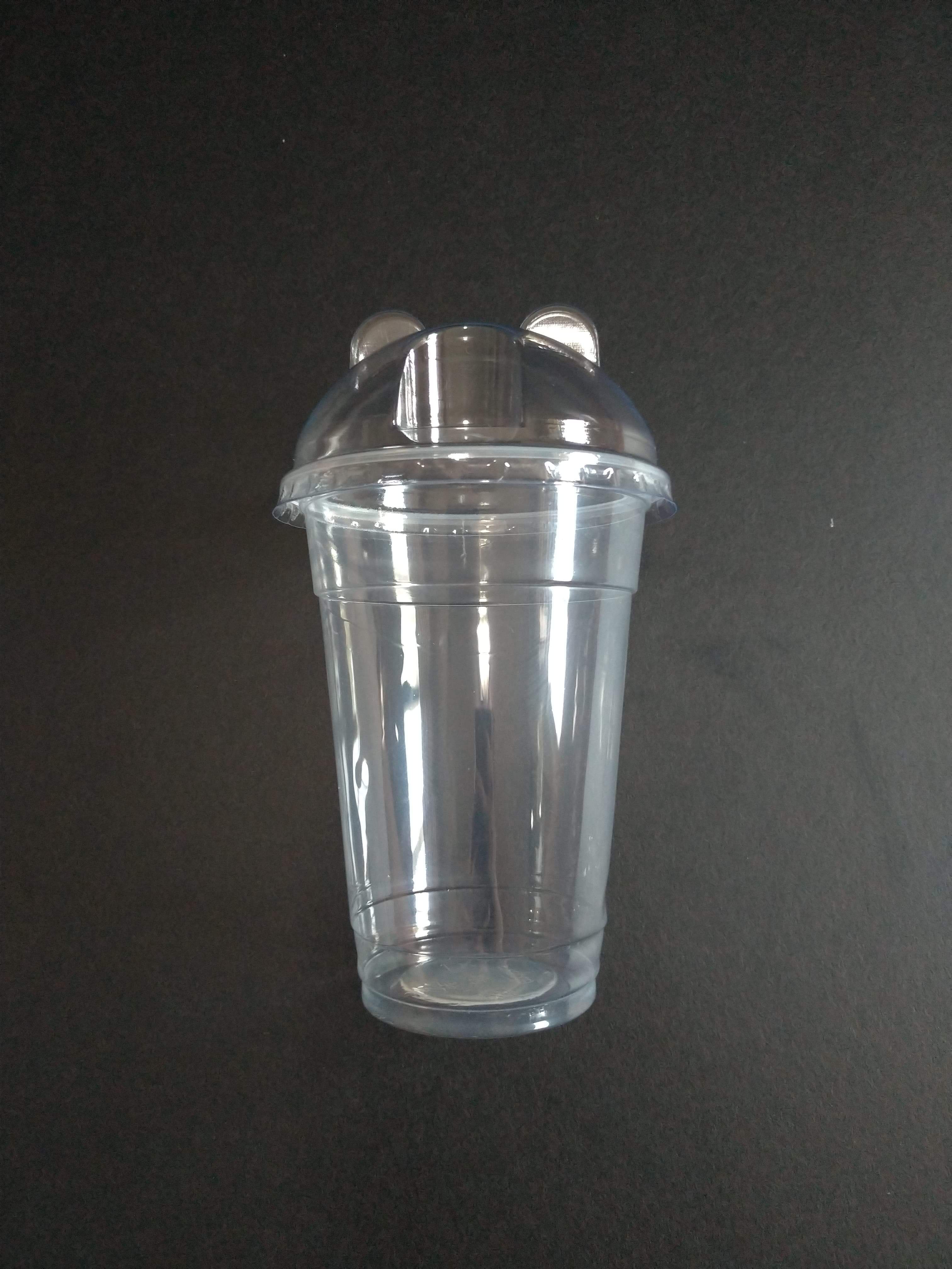 Plastic Cup Milk Tea Cups Plain Y Cup 16 Oz With Bear Lid Set Of 12 Lazada Ph 6379