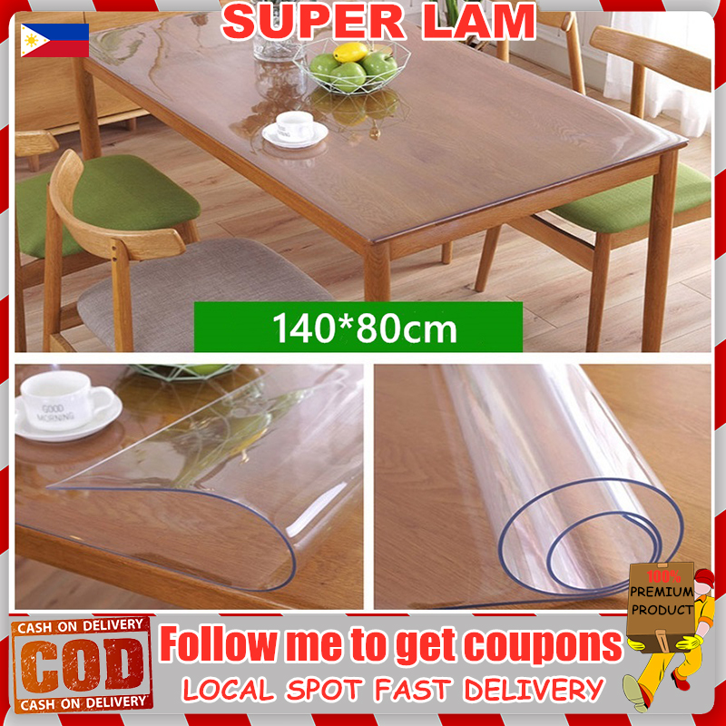 [Ready Stock+COD]120*60CM / 140*80CM Tablecloths Soft Glass PVC ...
