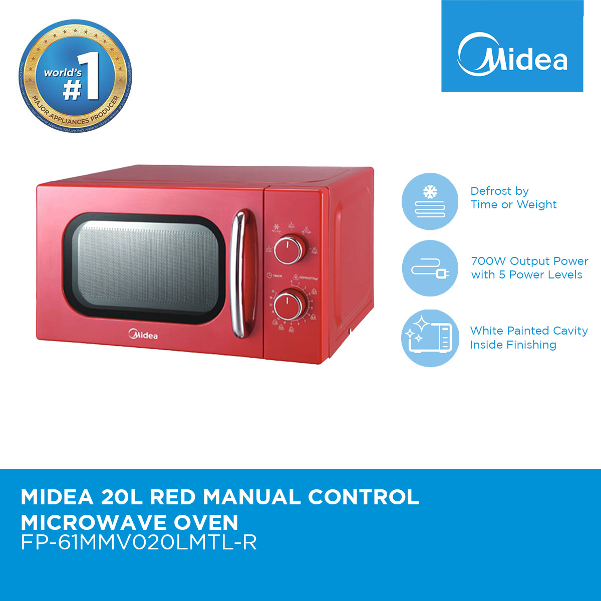 midea mwo fp61mmvo20lmtlw1 20l