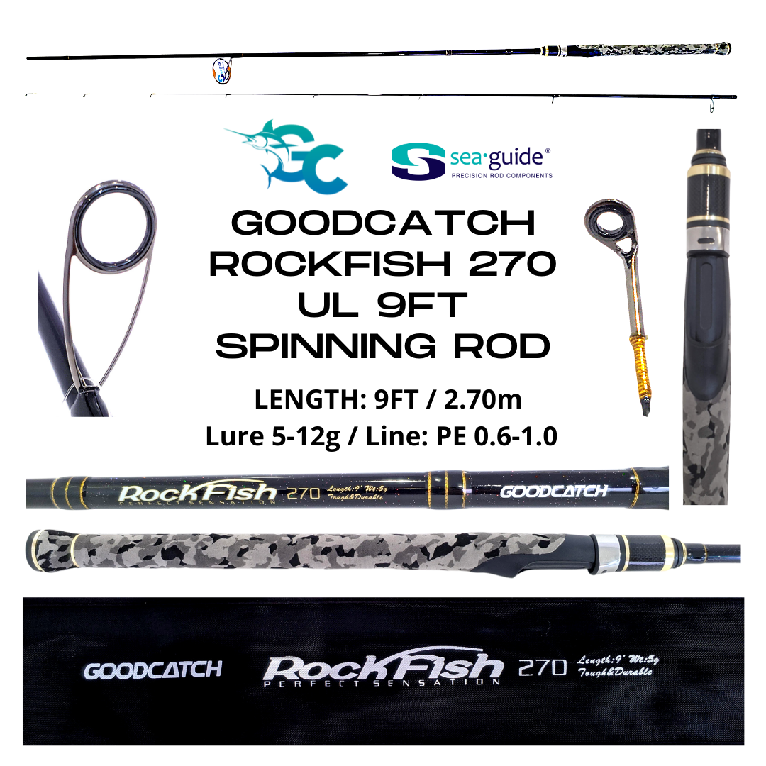 NEW GoodCatch Rockfish 270 9ft UL Spinning Rod
