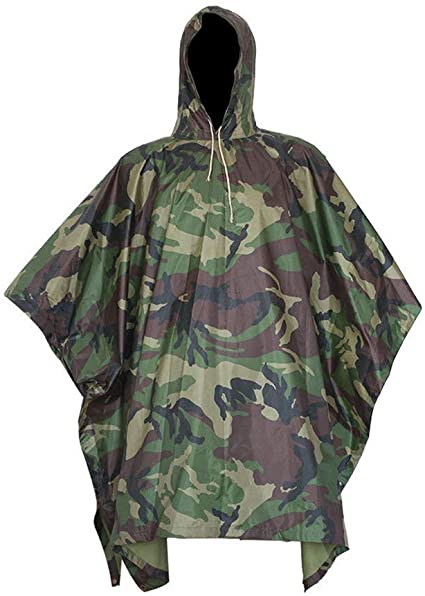 camouflage raincoat