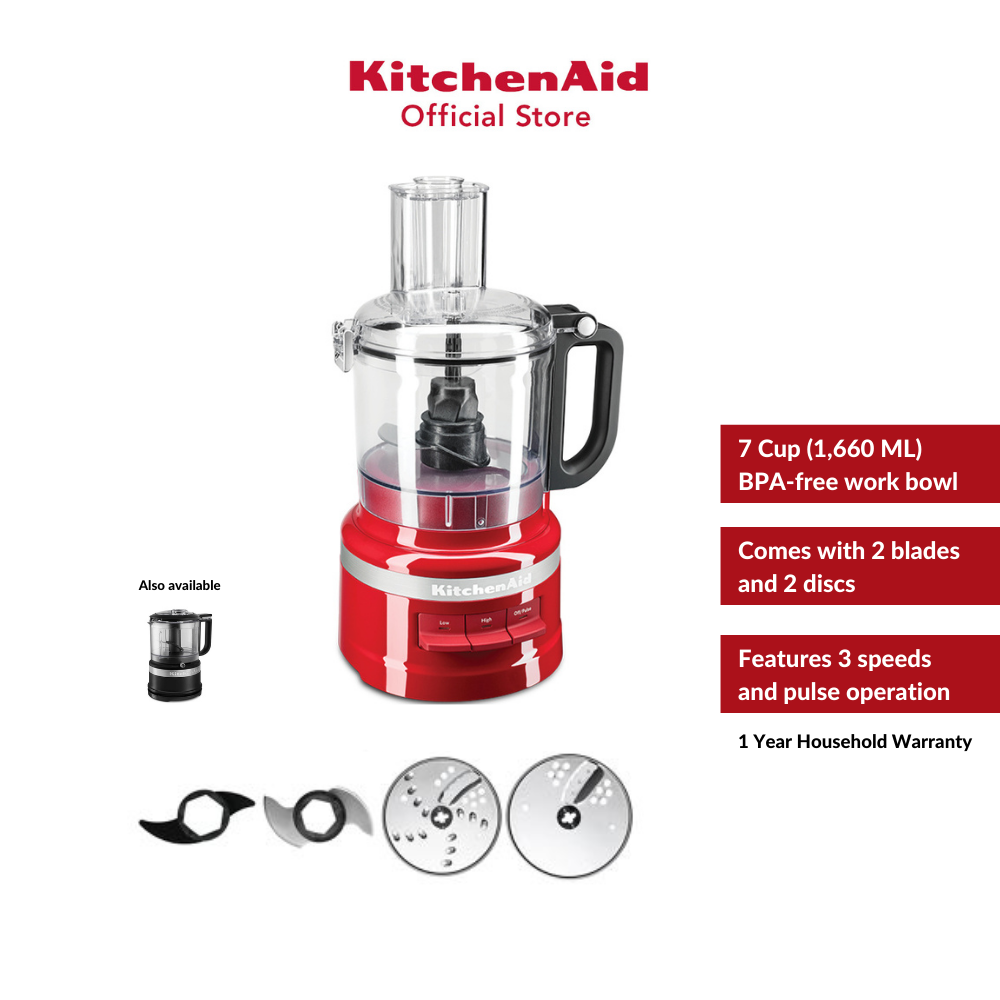  KTMAII 7-in-1 Food Processor, 7-Cup Food Chopper with Mixing  Bowl, Mashing Blade, Dough Blade, 3 Cutting Blades and 1 Disc, 650 Watts  Base, Black: Home & Kitchen