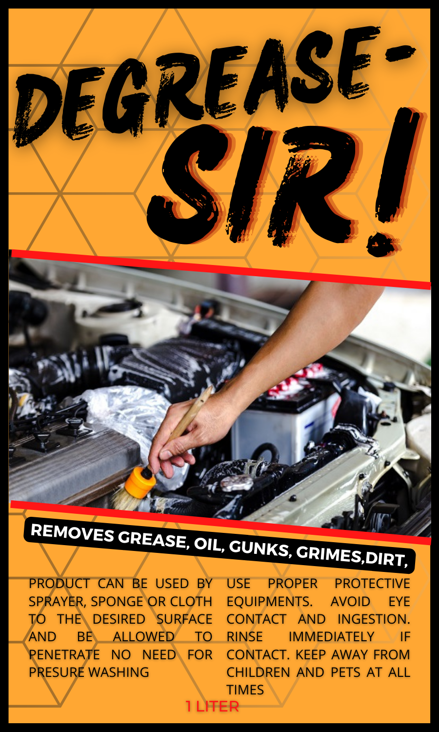 Engine Degreaser automotive detailing powerful degreasing agent for car