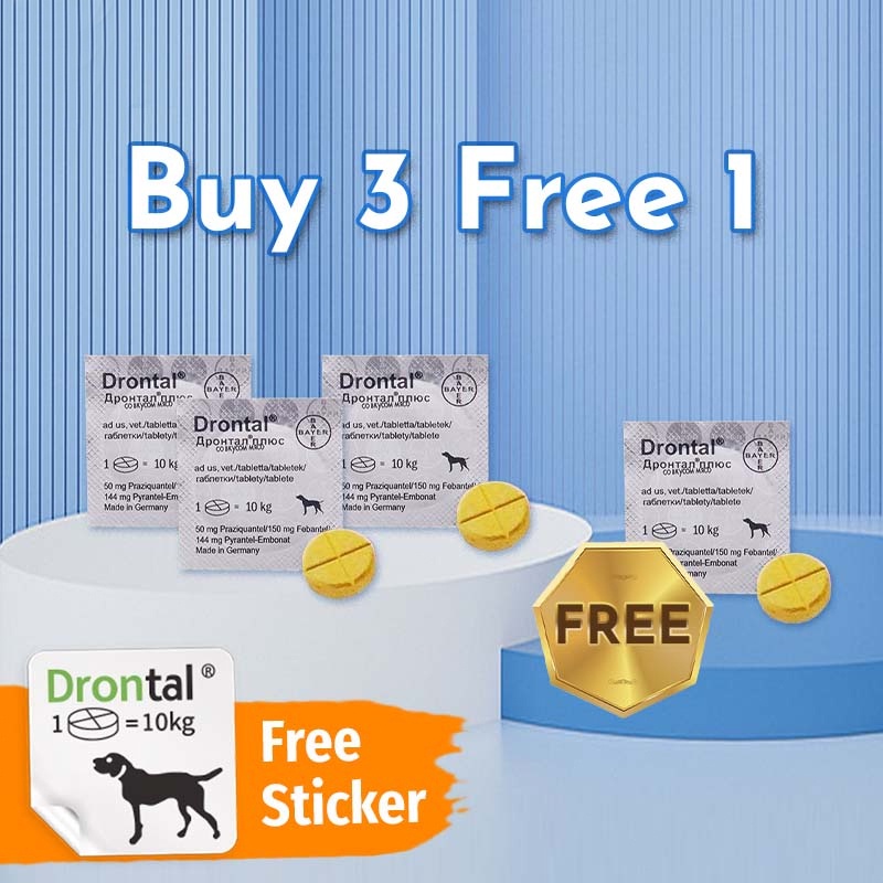 PET Bayer Drontal Plus Flavor For Dogs Cat Dewormer Pet Drontal Plus 1