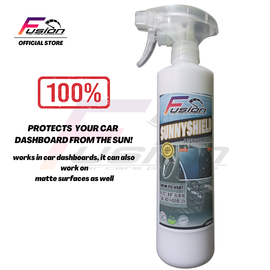 Fussion sunny shield 500ml black parts restorer car seat leather