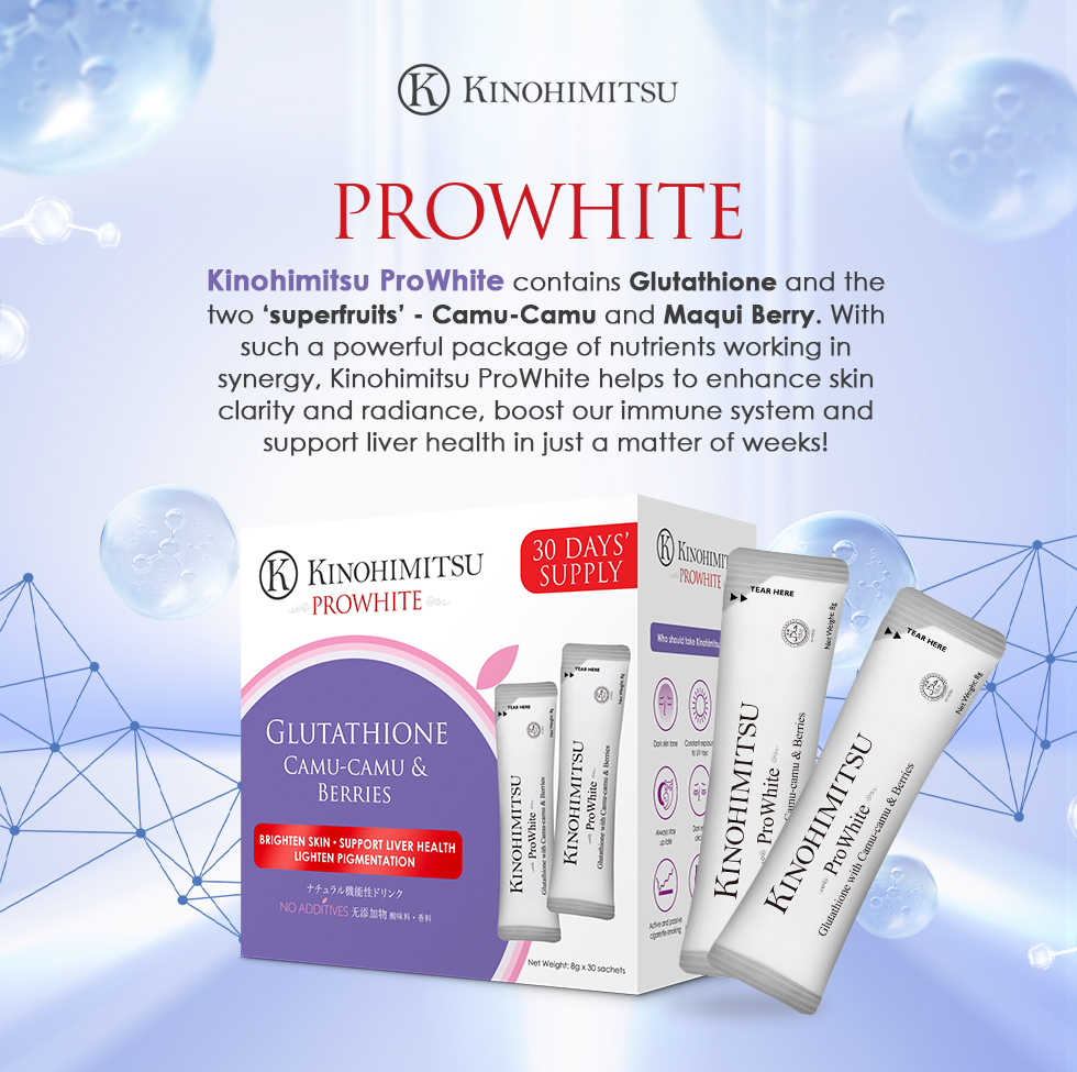 Kinohimitsu ProWhite 30'S Kinohimitsu Prowhite Whitening Drink Glutathione  Camu-Camu Maqui Berry Supplement Multi-Pack Functional Drink For Skin  Clarity - Lazada