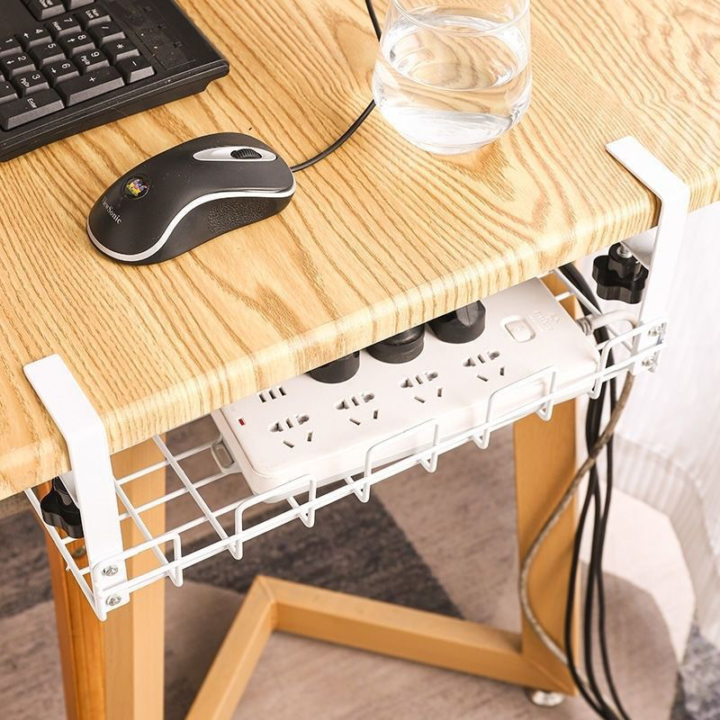 COD Punch-Free Under Table Storage Rack Cable Management Tray Desk ...