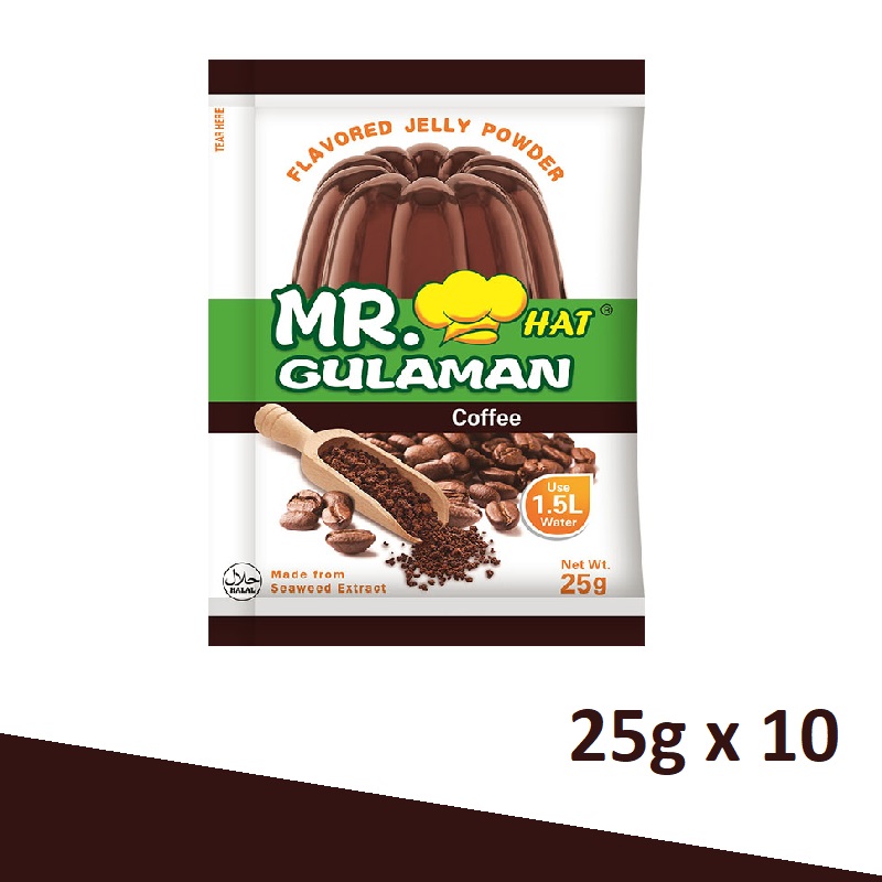 Mr. Hat Gulaman Flavored Jelly Powder (Coffee) 25g x 10 Lazada PH