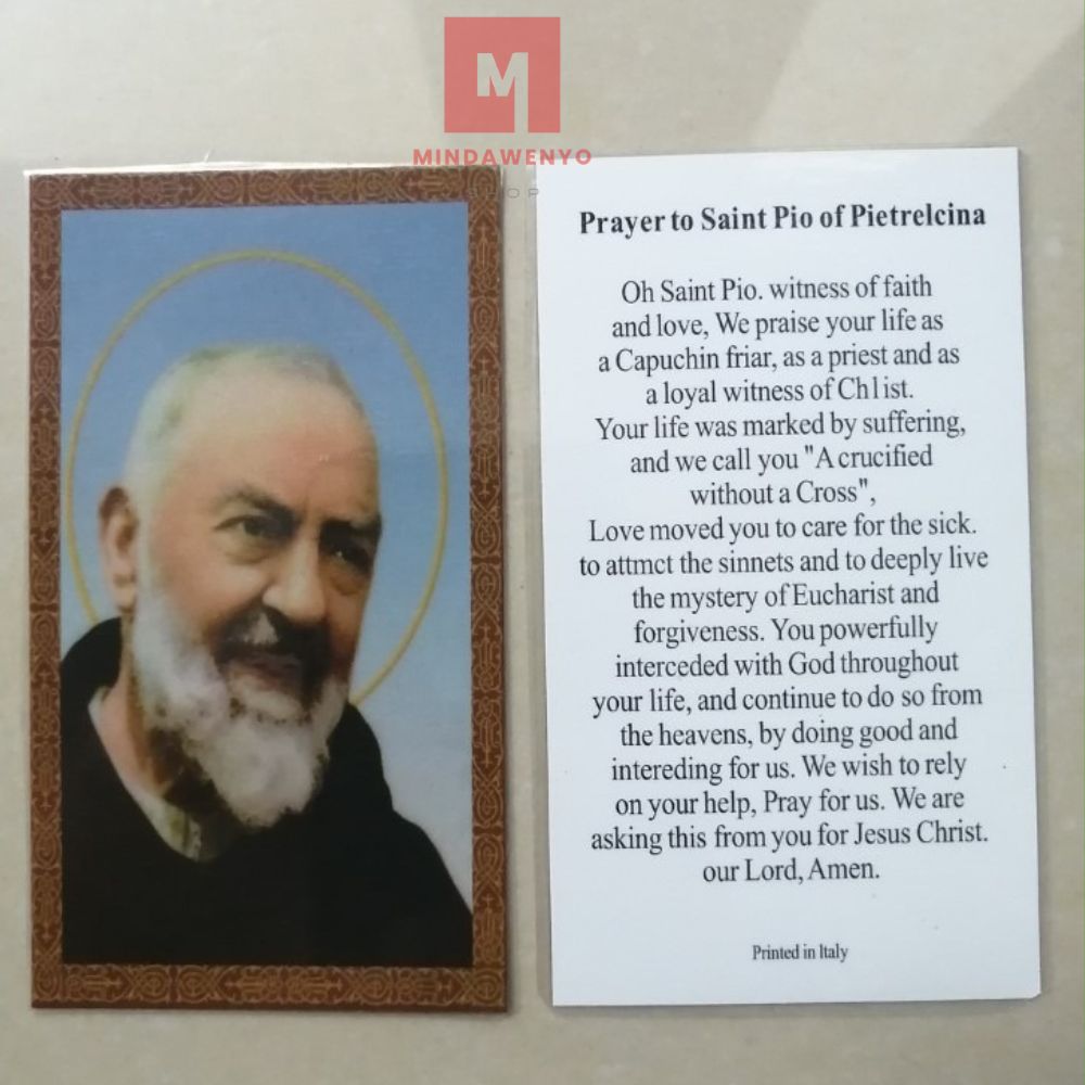 Laminated Padre Pio Novena Prayer | St Padre Pio | St Padre Pio Novena ...