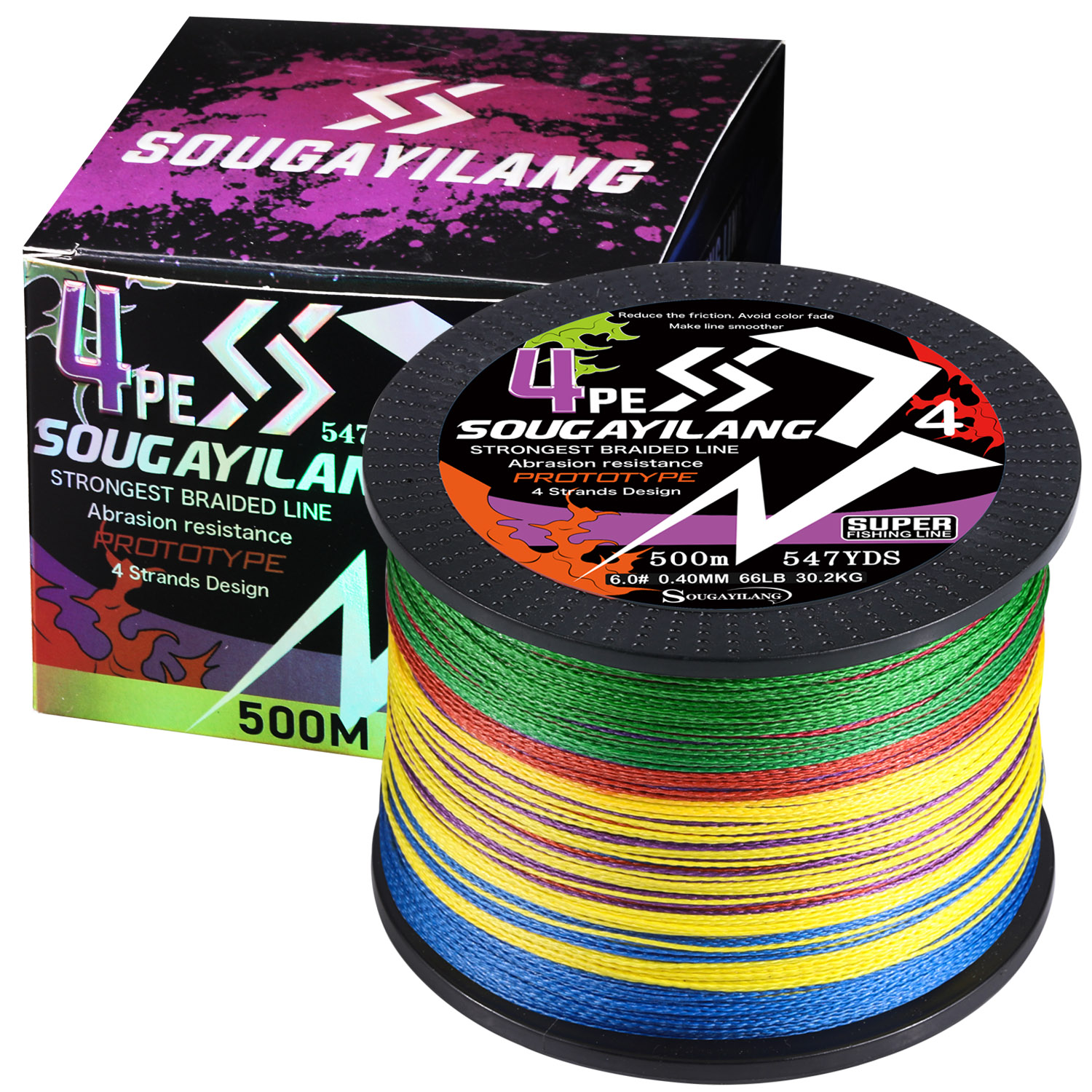 Cheap SOUGAYILANG Fishing Tackle Braided Fishing Line X+4 Stands  Multi-color PE Braided Super Strong Fishing Reel Line