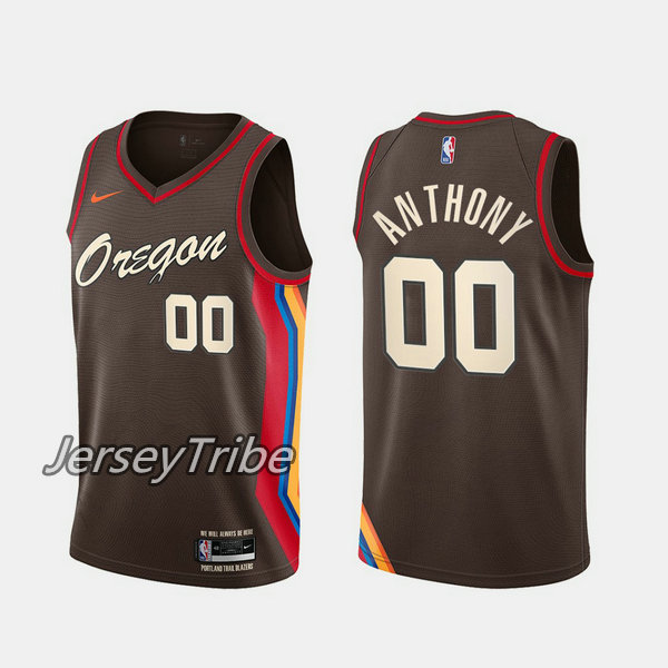 ใหม่ Original บาสเก็ตบอล NBA Portland Blazers #00เคสโทรศัพท์มือถือ2020-21ที่ได้รับ Jersey สีเทา Swingman ความร้อน-Pressed