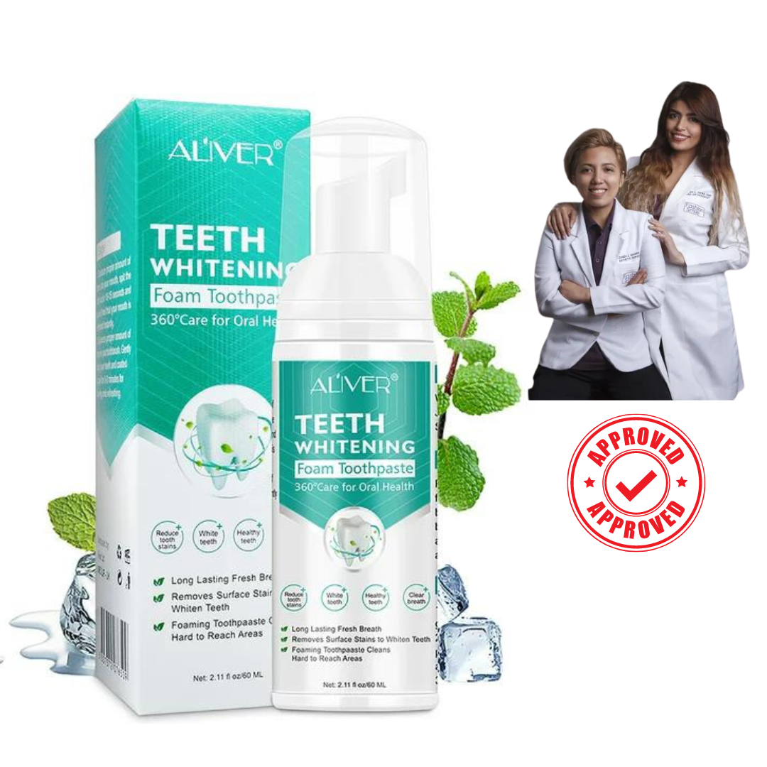 EFFECTIVE WHITENING FOAM TOOTHPASTE ALIVER TEETH Mousse Foaming