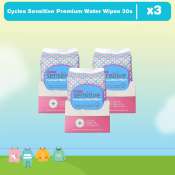 Cycles Sensitive Premium Water Wipes 30s Set of 3