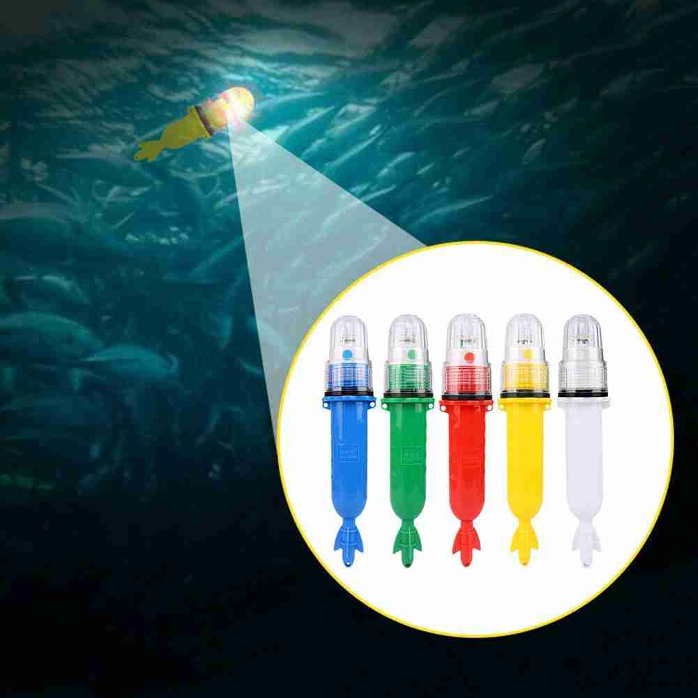 Torpedo Light Fishing Float Led Light Bait light 1.5-3v Intelligent Light  Control 50 Flash/min Suitable For Fishing Boats Fishing Net Lights  Buoys(Rer/Green)
