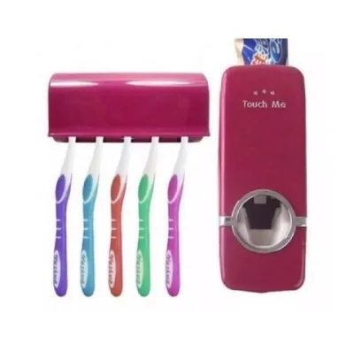 Alie ouch Me Automatic Toothpaste Dispenser with Toothbrush Holder(random color)