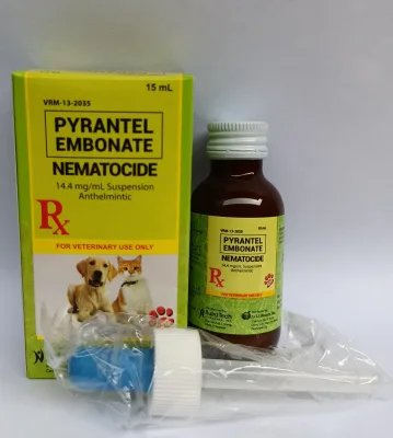 Nematocide (Pyrantel Embonate) Dewormer for Dogs and Cats 15ml