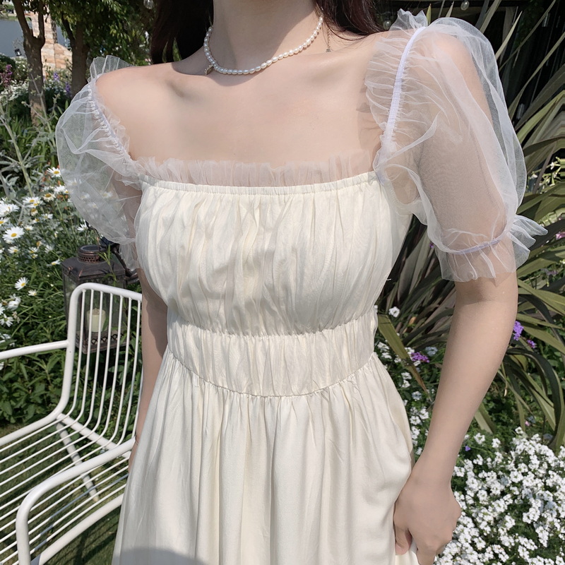 beige dress plus size long puff sleeve dress summer dresses for women