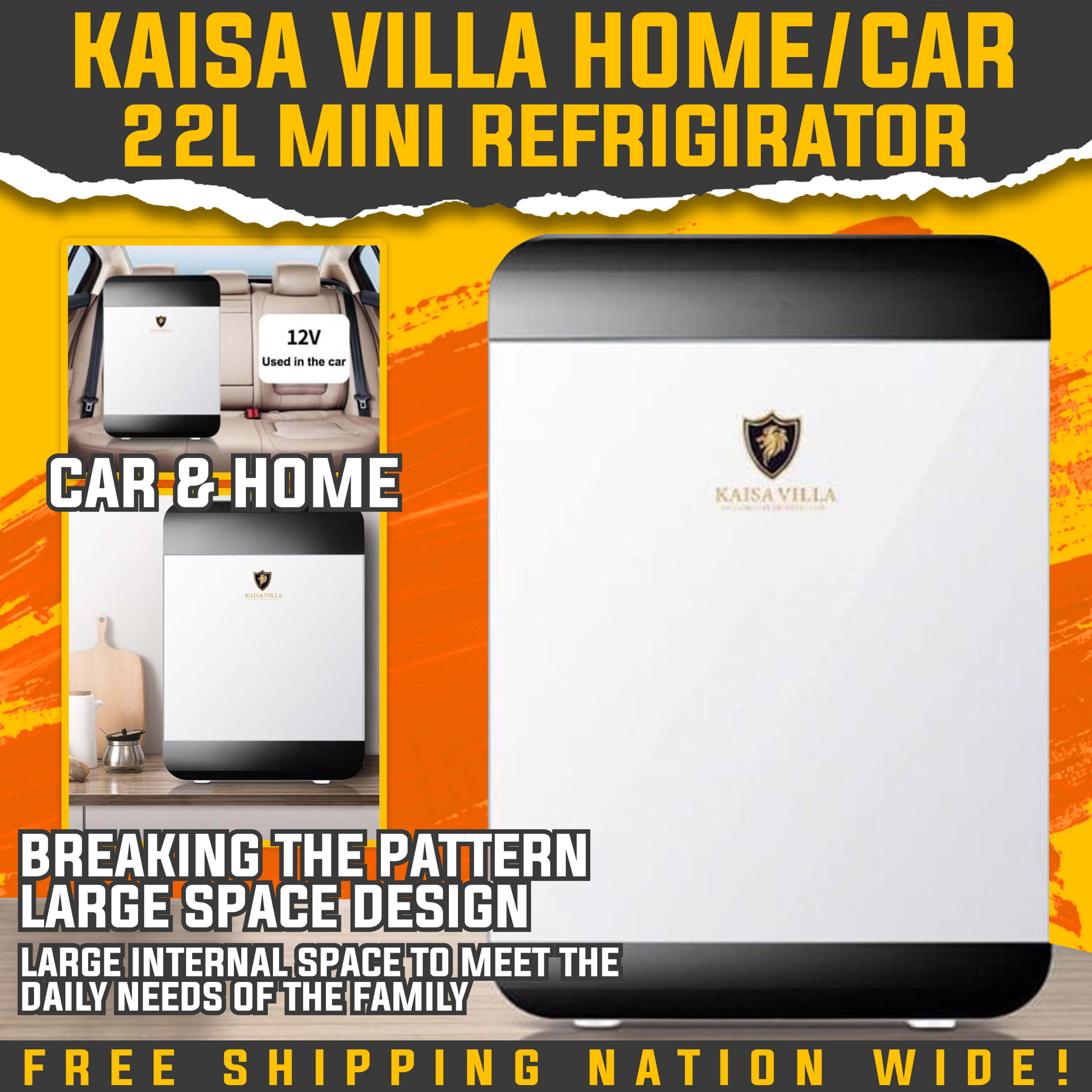 Kaisa Villa mini refrigerator portable small refrigerator for car home
