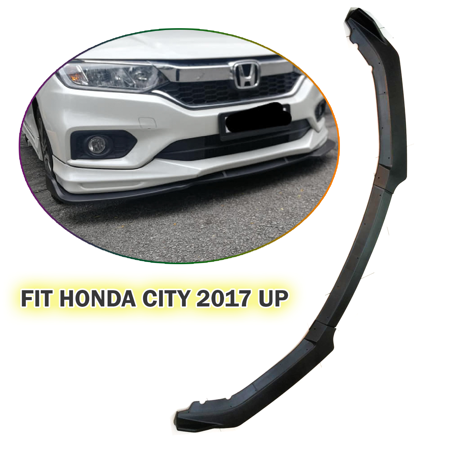 Xhqp Fs005 2017 2020 Honda City Front Lip 3 Pcs Splitters Matte Black Front Bumper Chin Lip Diffuser Tuning Lazada Ph