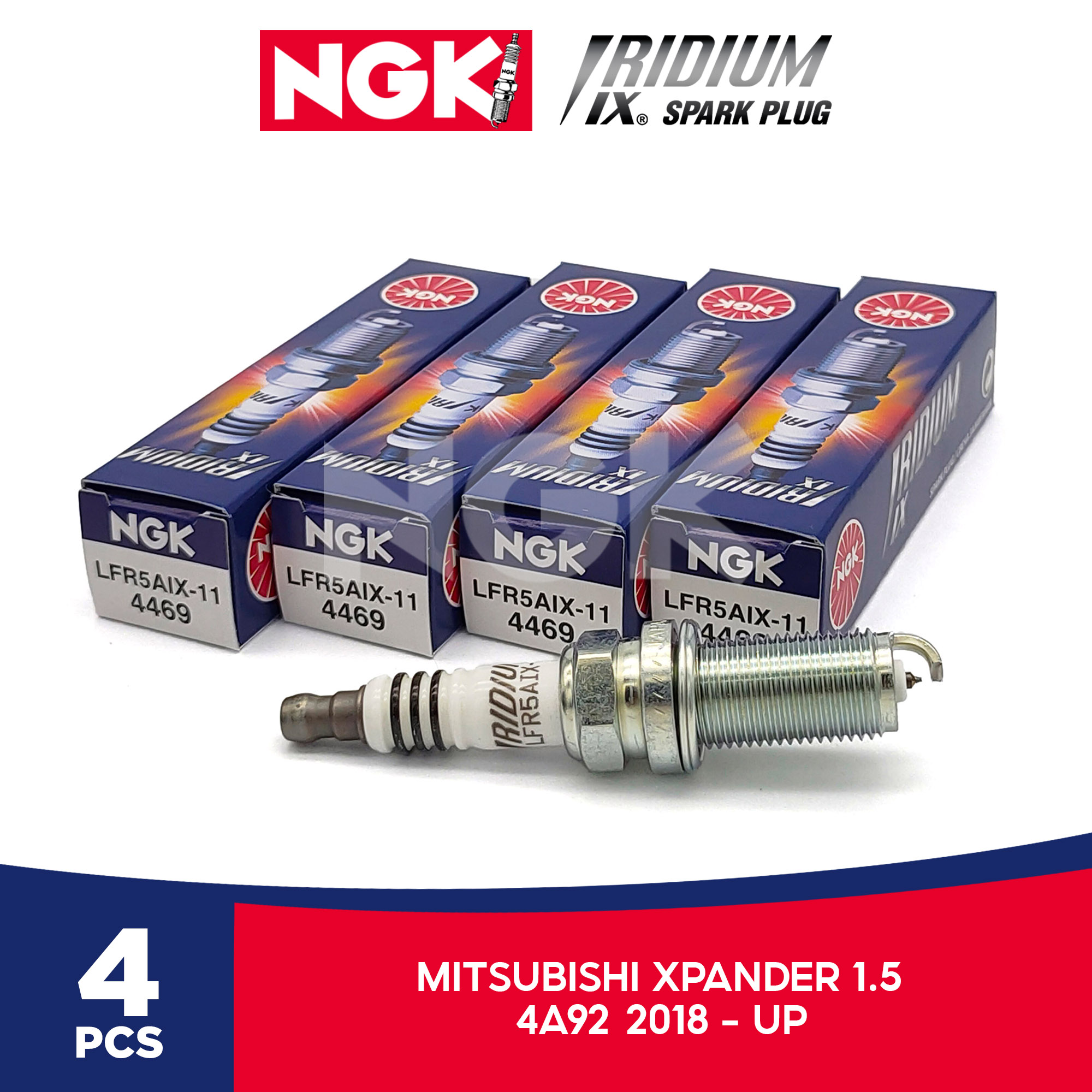 NGK 4Pcs LFR5AIX11 Iridium IX Spark plug for Mitsubishi Xpander 1.5