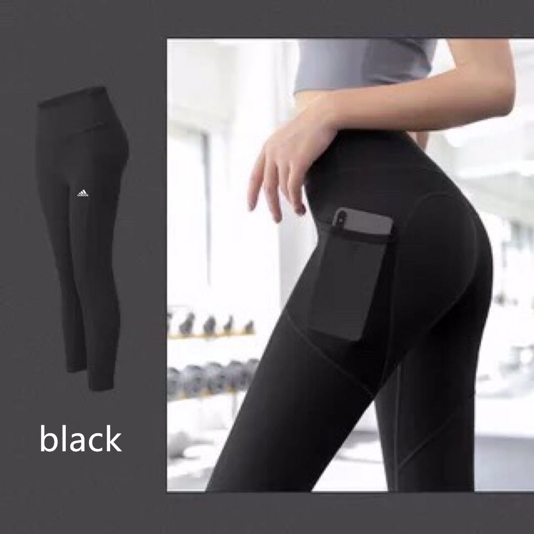 woman sports sets shockproof gathered fitness bra Yoga suit tights leggings  hip lifting pants