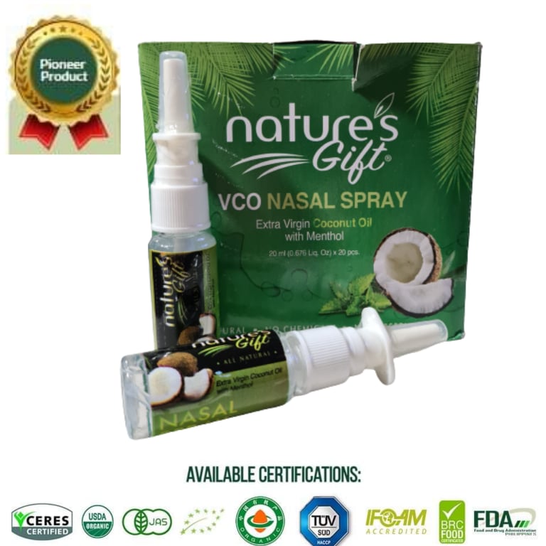 VCO Nasal Spray Virgin Coconut Oil Natures Gift 20ml Lazada PH