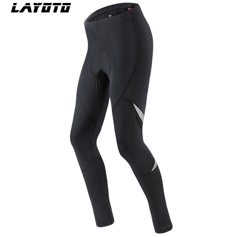 LAYOTO Men's Reflective Bicycle Pants Gel Padded Cycling Compression