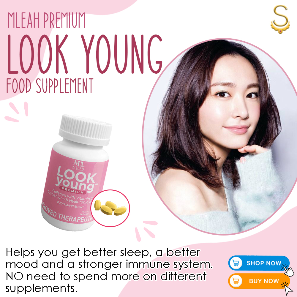 MLEAH Look Young Premium Food Supplement 30Tablets Collagen with