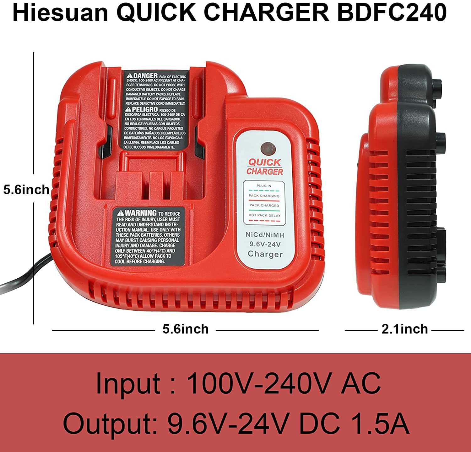 1.5A Rapid Charger for Black &Decker 18 Volt HPB18 HPB18-OPE Ni-Cd