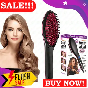 silky straight ceramic hair straightening brush