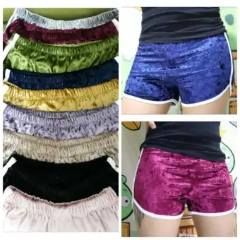 cheap velvet shorts