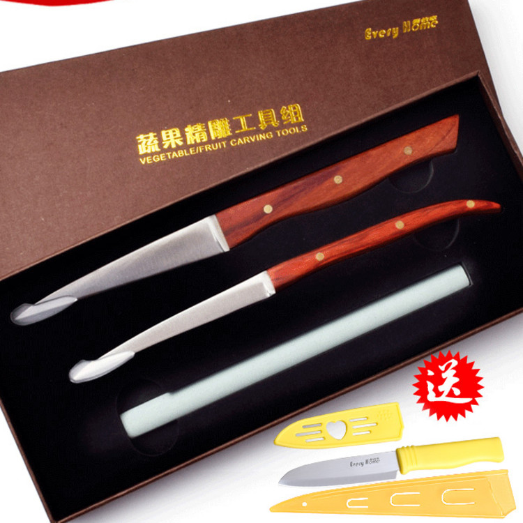 Carving knife chef fruit and vegetable carving set platter carving