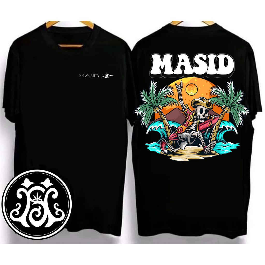Black White Blue Masid T Shirt Masid Clothing Baju Hawaii T-Shirt Original Hop Men Shirt Masid 