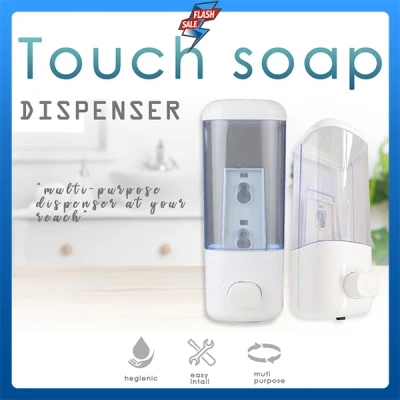 Liquid Soap & Lotion Dispenser Wall Mounted Single Compartment Touch Soap Dispenser (White)