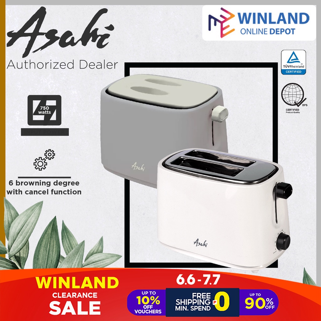 ASAHI Original Pop Up Bread Toaster Toaster Maker w/ 6 Adjustment BT027 *WINLAND* Lazada PH