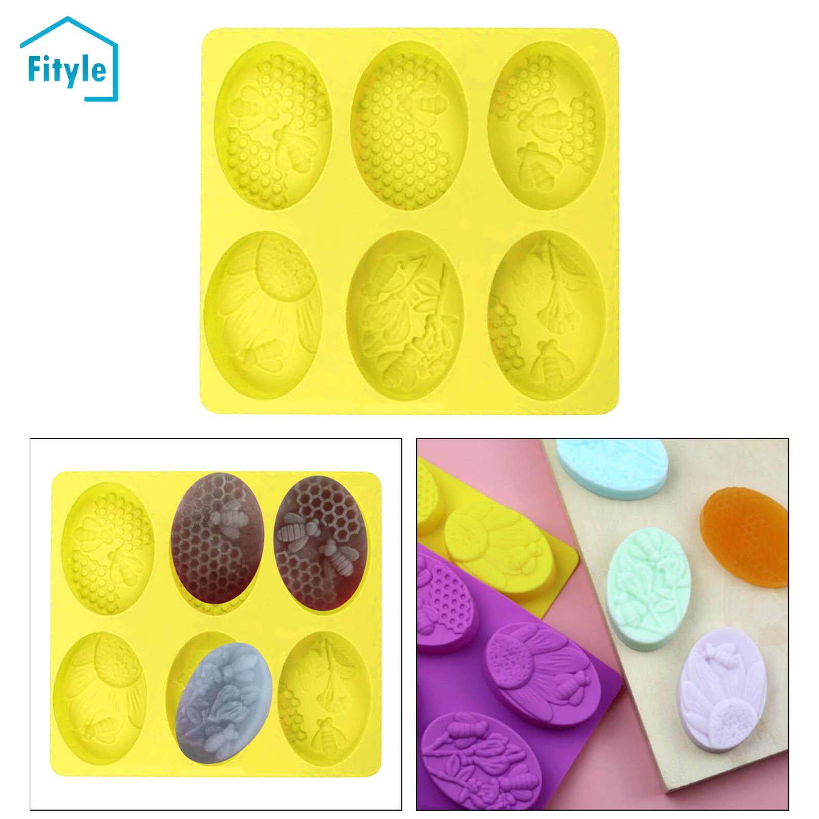 Fityle 3D Bee Silicone Soap Molds For Soap Making Candle Wax