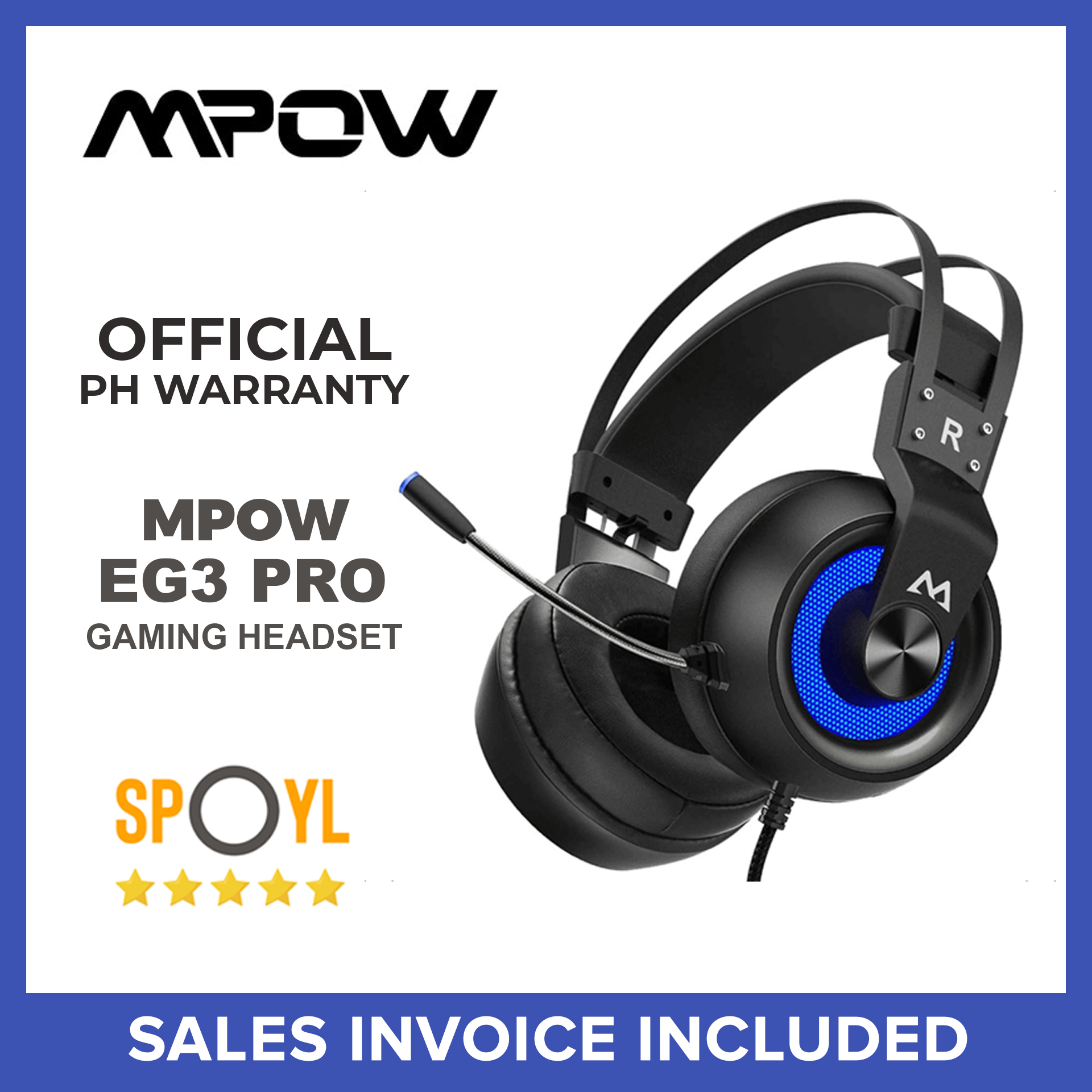 Mpow EG3 Pro Gaming Wired OverEar Gaming Headphones with Dual 50 mm