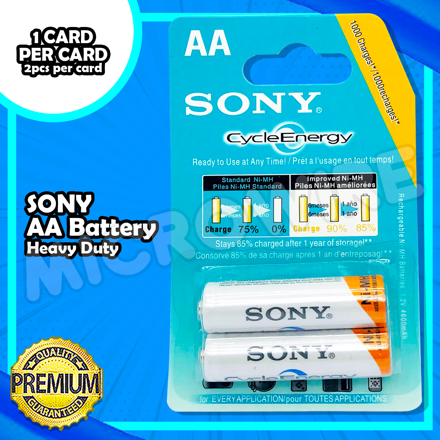 Sony AA Rechargeable Battery 2in1 Heavy Duty Lazada PH