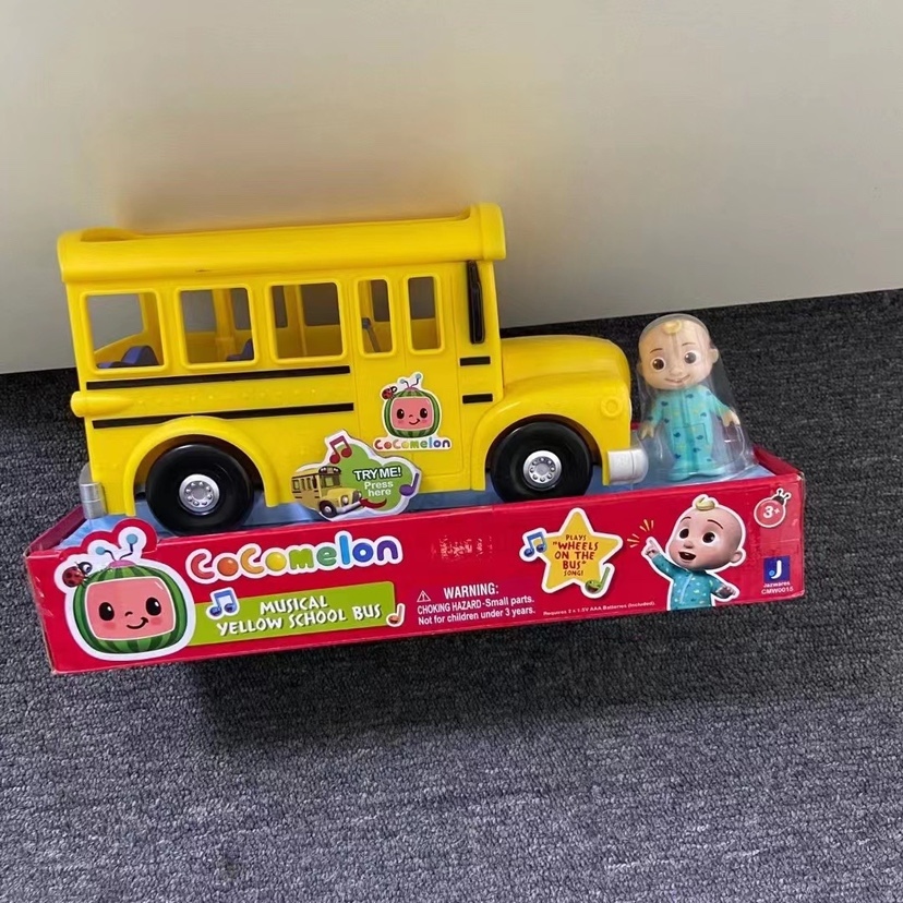 Cocomelon super baby English animation yellow school bus jojo doll play ...