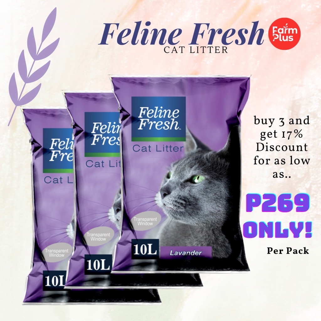 hot sale Feline Fresh Cat Litter Lavender Scent (10L) Lazada PH