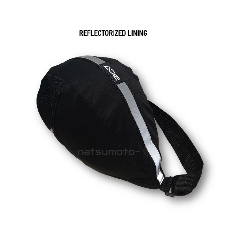 ACE Helmet Bag Black and Reflectorized Small to XL Size Helmets HMB1