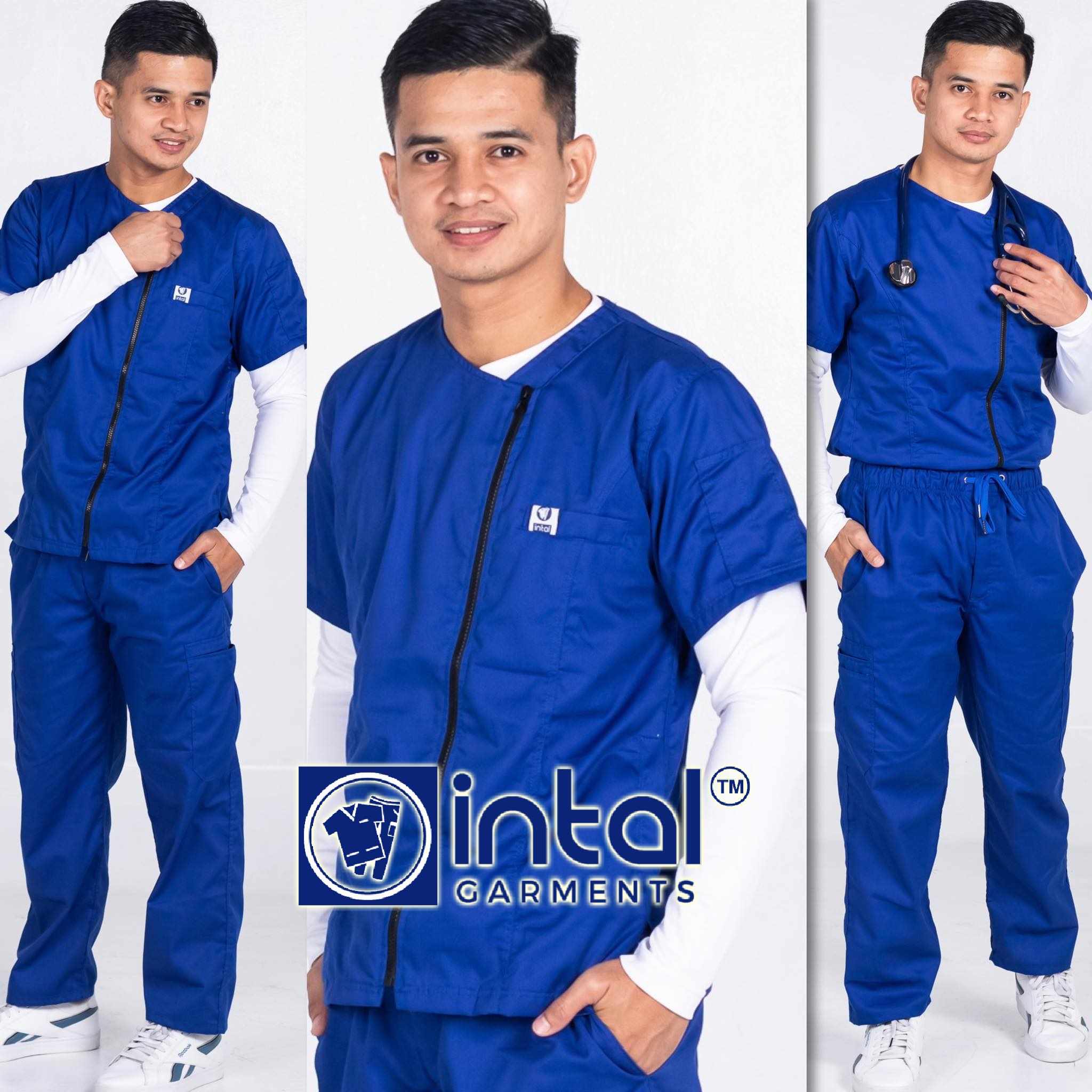 INTAL SCRUBSUIT 034 Elite MATULUNGIN Full Slant Zip-Up Cargo 6 Pocket ...