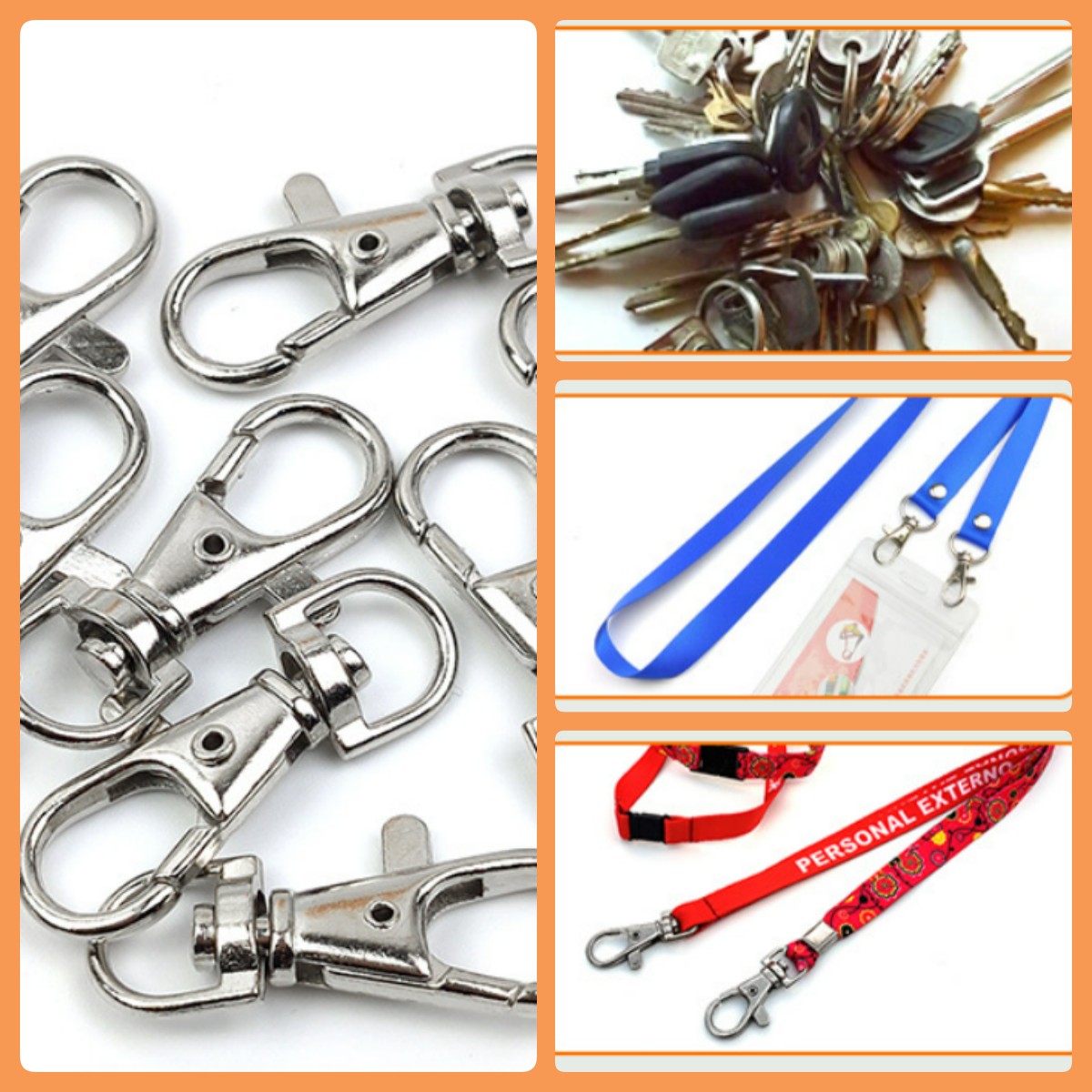 VEIWO 100PCS Metal Lobster Claw Clasps Trigger Clips Swivel Lanyard Snap  Hooks with Key Chain Rings for Crafts, DIY, Jewelry Finding Making (50  Clasps + 50 Key Rings)(Small Size) 