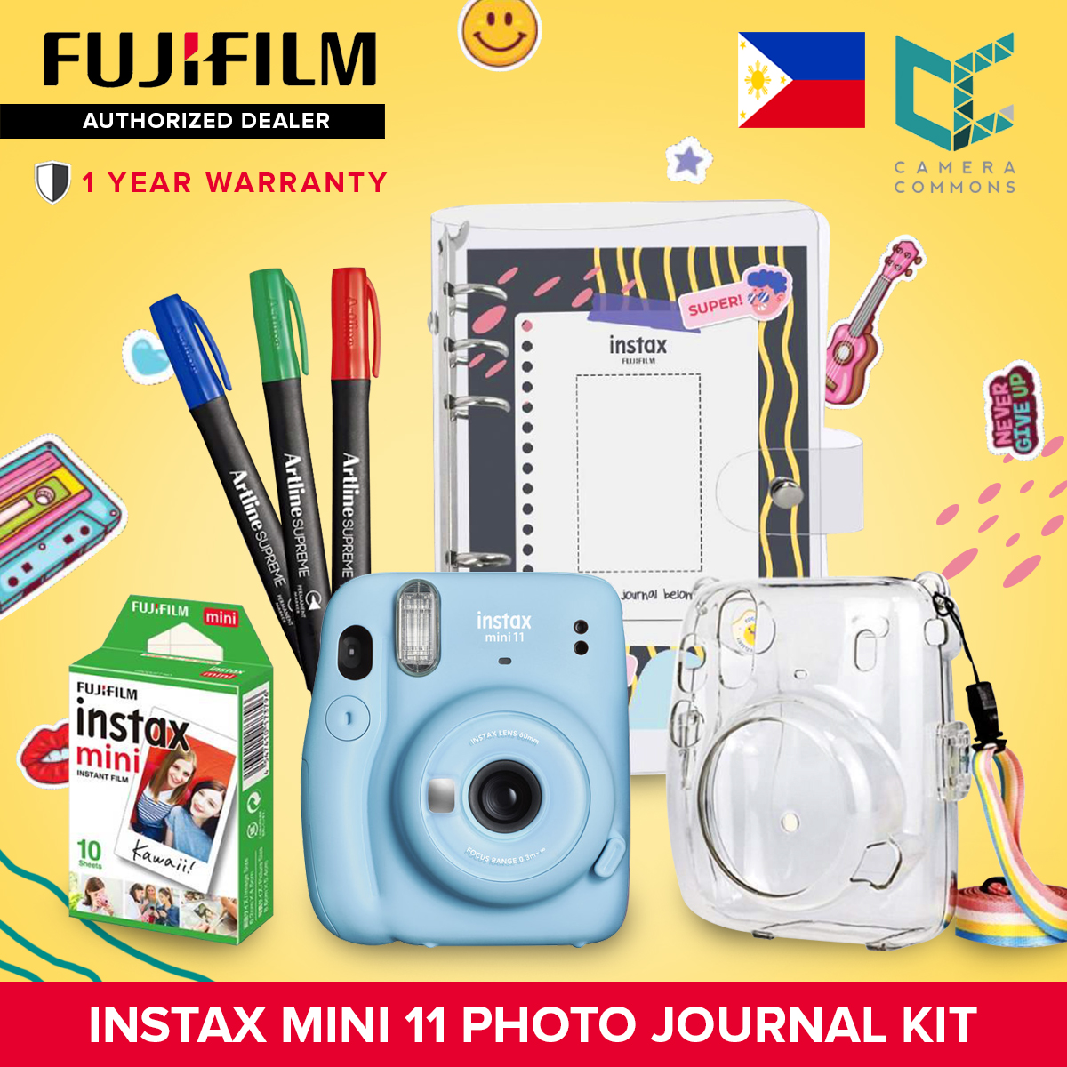 Fujifilm Instax Mini 11 Photo Journal Kit with Instant Camera