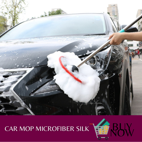 Microfiber Car Mop Silk Brush with Long Telescopic Handle Car Exterior