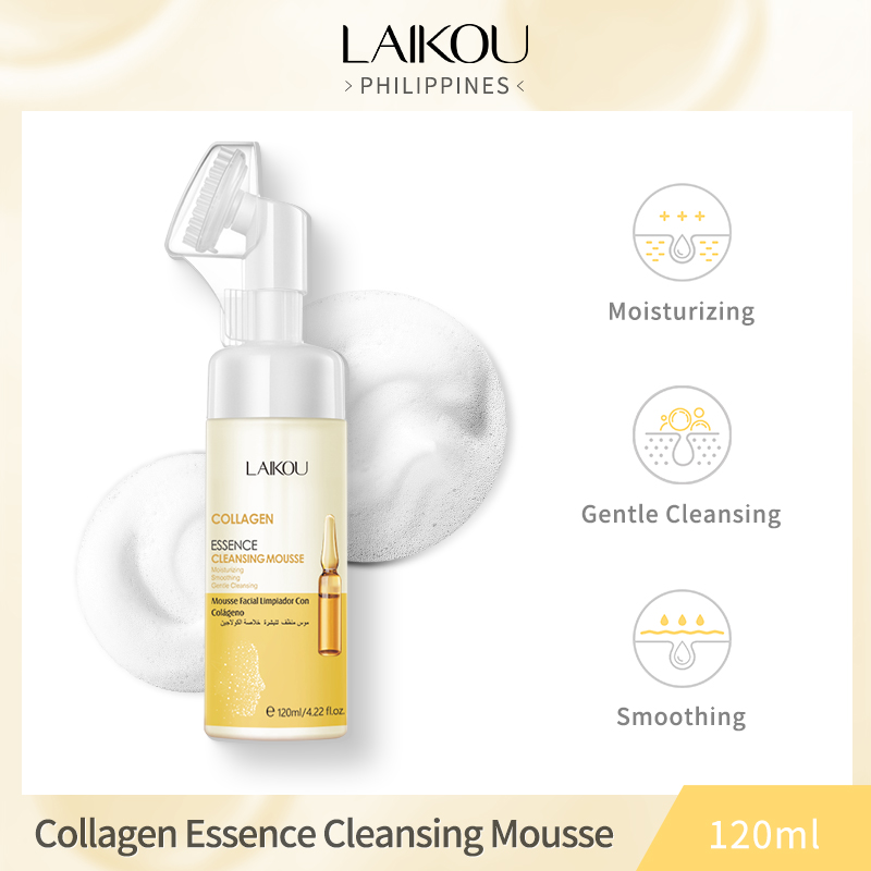 LAIKOU Collagen Mouse Foam Cleanser Anti Aging Wrinkles Smoothing ...