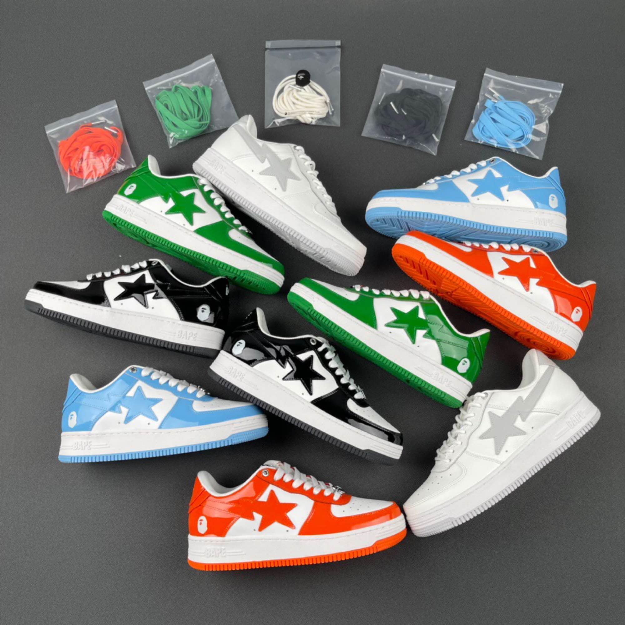 Bape Sta Ape-Man Head Low-Cut Fashion Trendy Sneakers Men u0026 Women Shoes |  Lazada PH