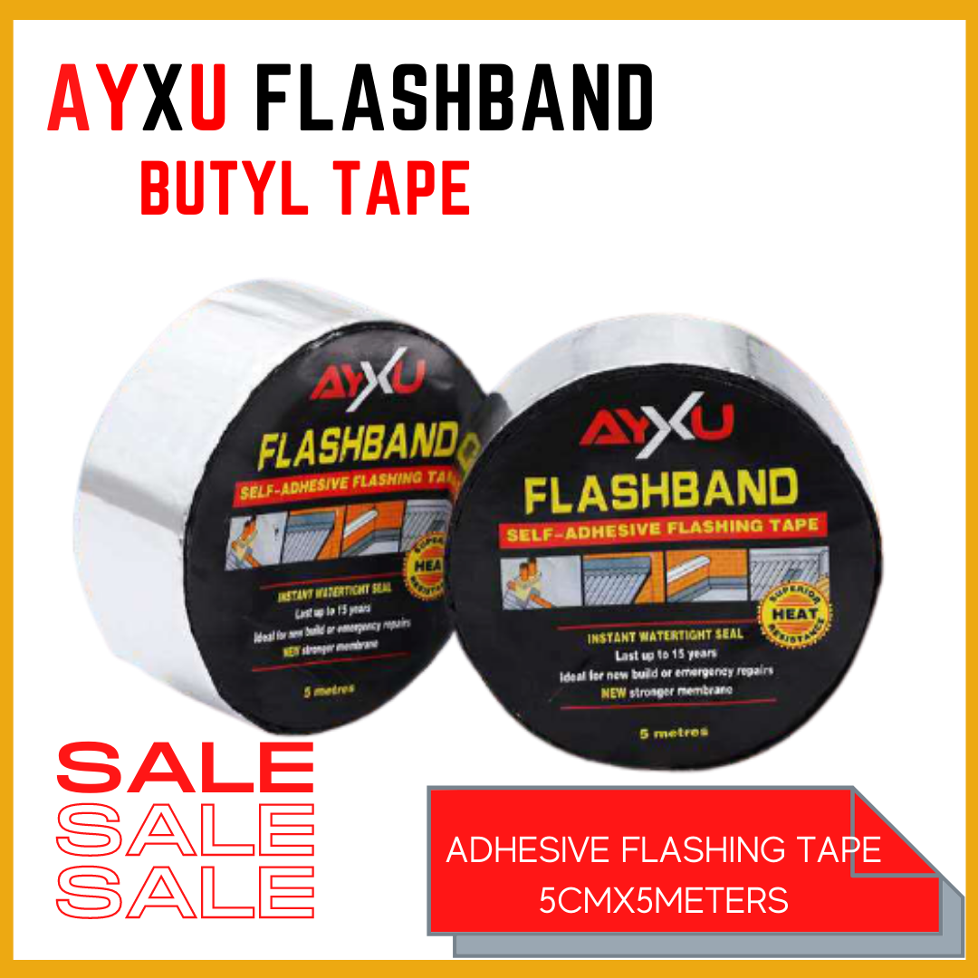 5M Flashband Self Adhesive Tape Waterproof Sealant for Instant Watertight Seal for Roofs and