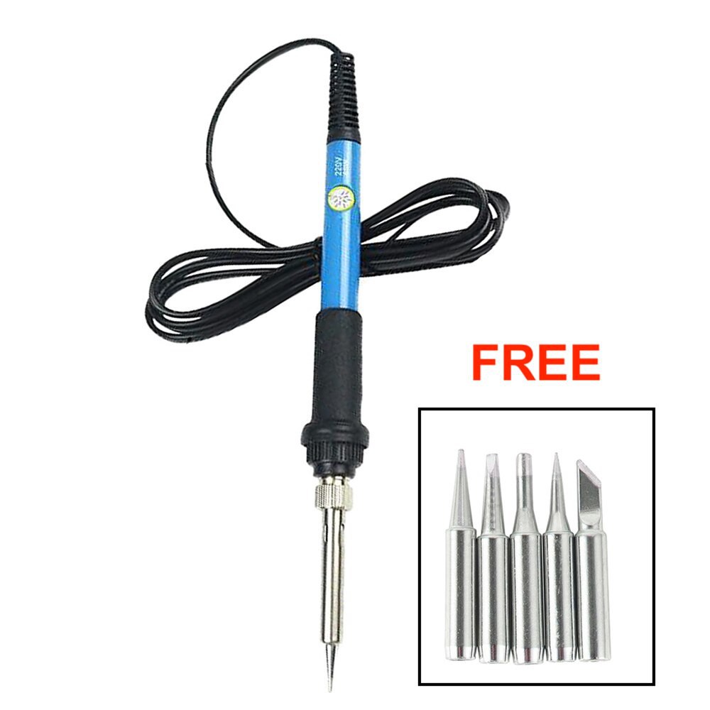 Soldering Solder Iron electronic 60W Temperature Adjustable with 5 Iron
