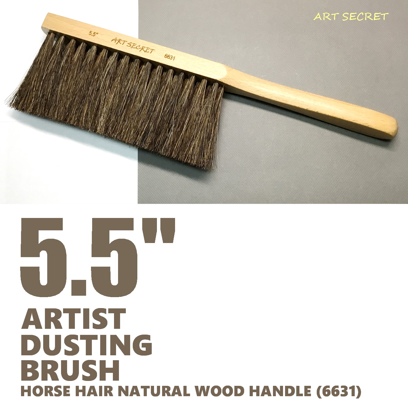 ART SECRET 8 inch Artist DUSTING BRUSH, Drafting Brush, Sweep